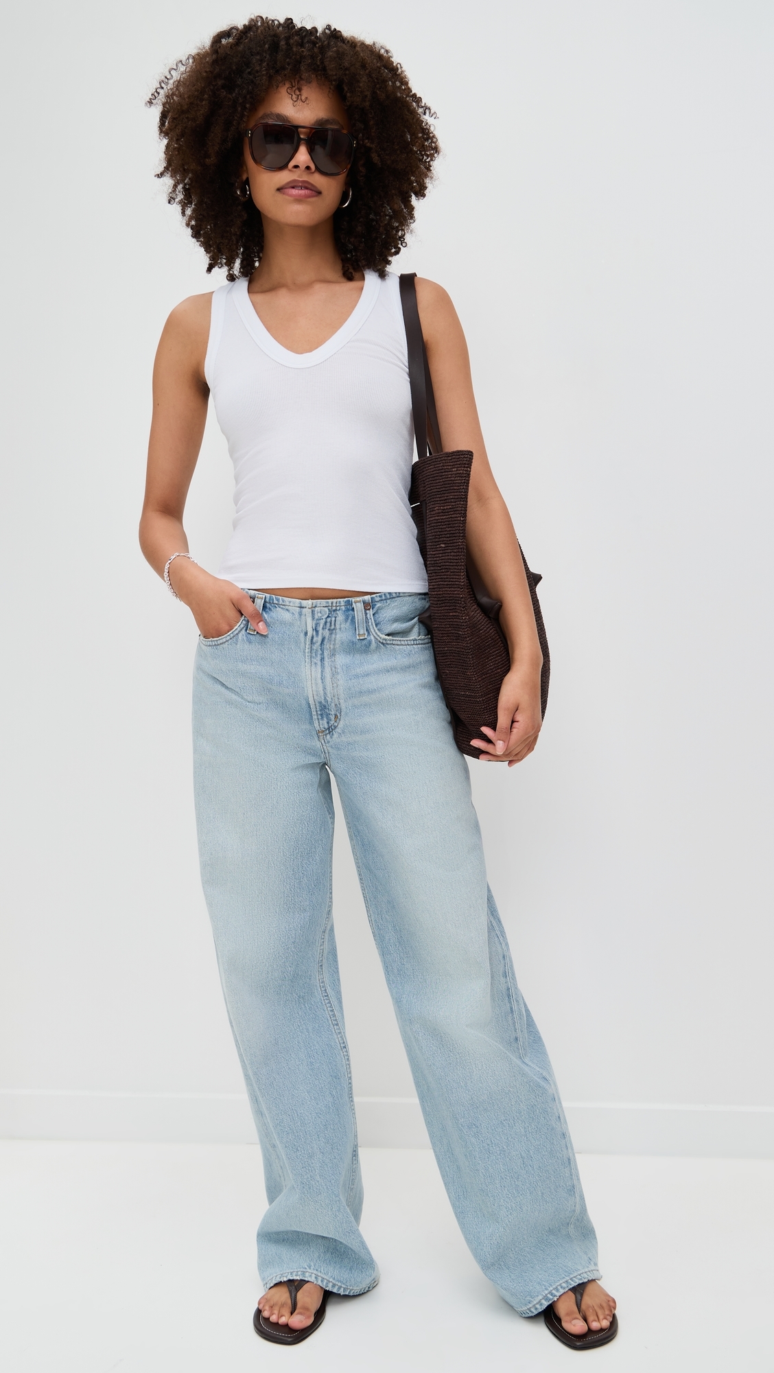 Cotton Citizen Verona U Neck Tank White