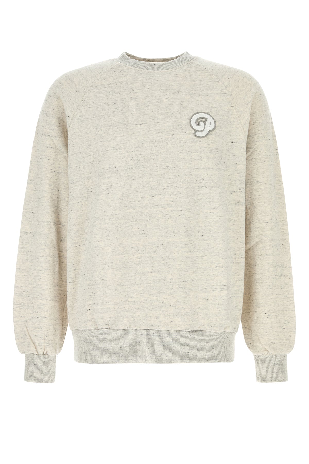 PANTAMOLLE Melange light grey cotton sweatshirt
