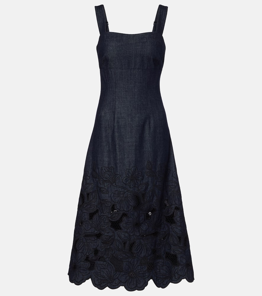 Rosaura floral denim midi dress