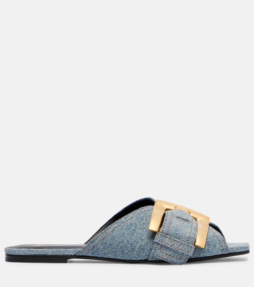 Anthem cotton denim flat sandals