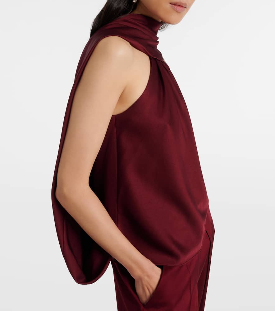 Scarlett caped satin top