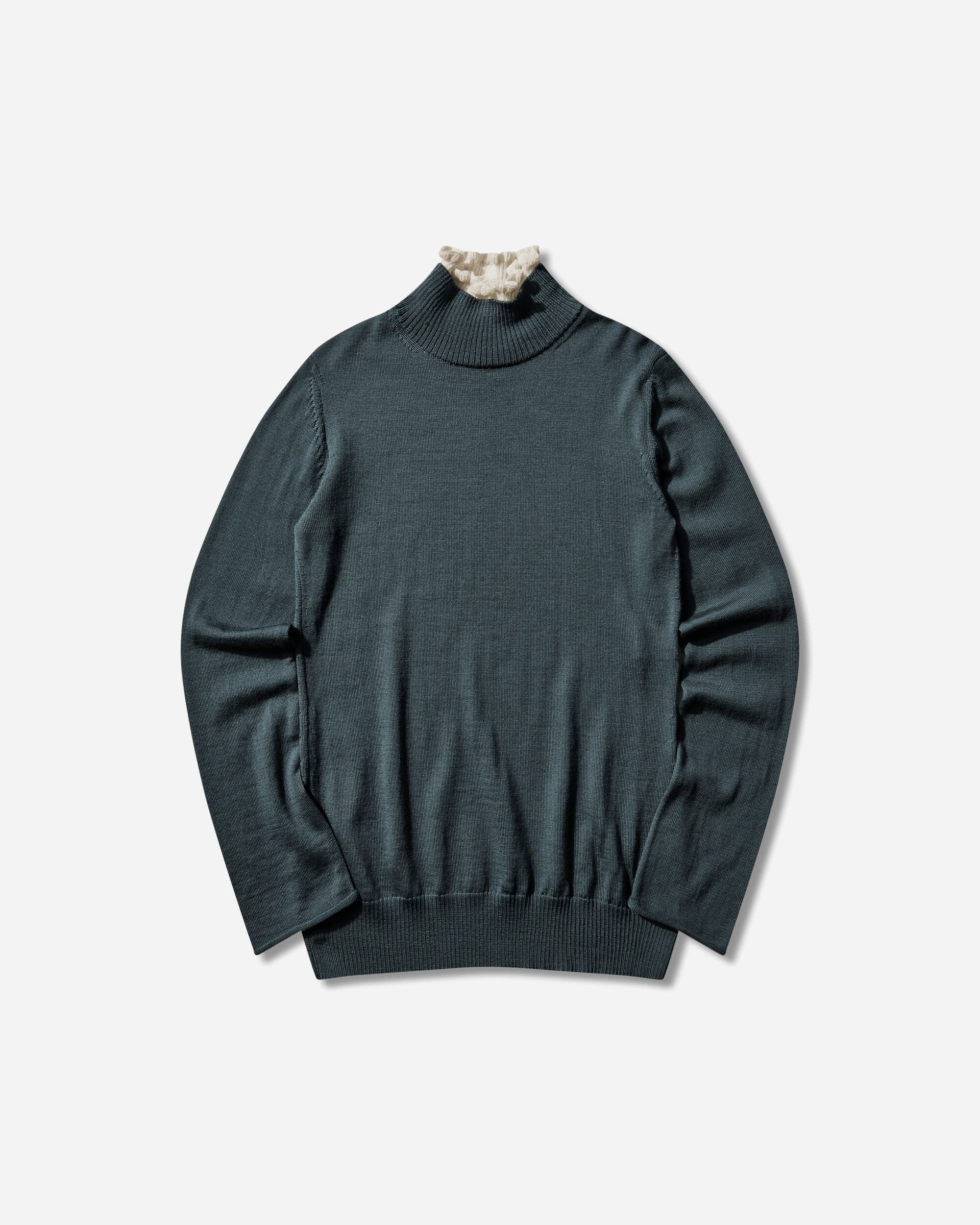 Women s Wool Turtleneck Sweater Grey Blue