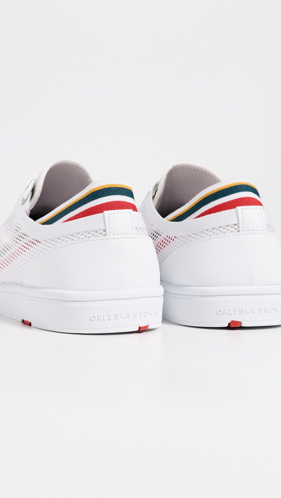 Larson OB Stripe You Can Swim In Sneakers White/Orange/Aquamarine