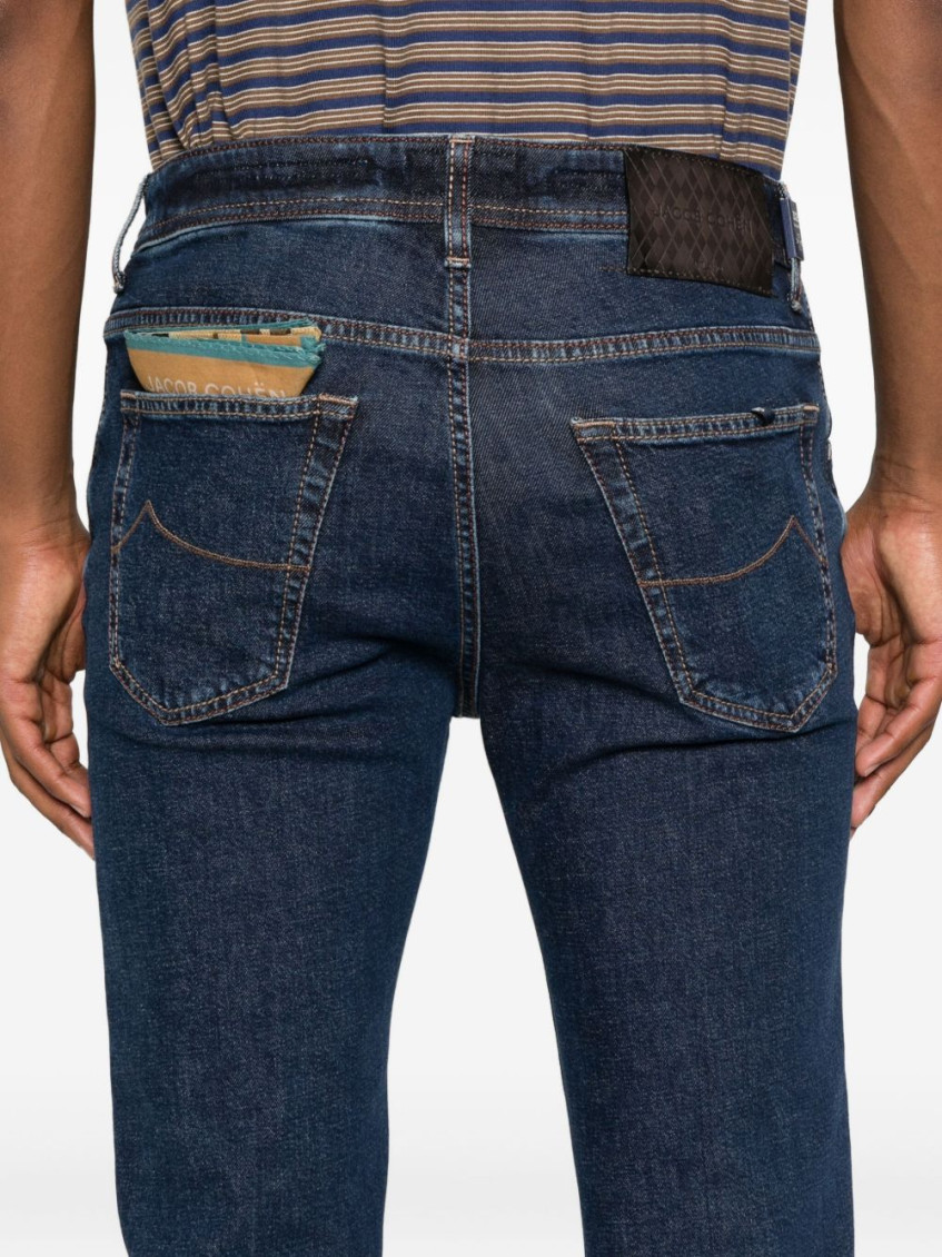 Slim Fit Cropped Denim Jeans