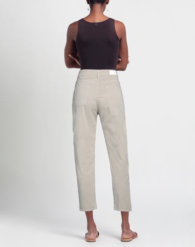 Woman Pants Khaki Size 26 Cotton, Elastane