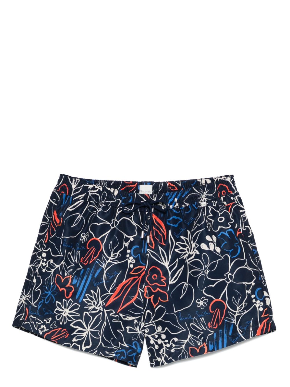 Floral-print swim shorts - Blue