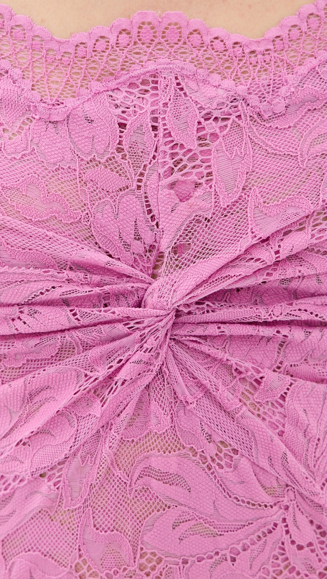 Long Dress In Lace Camelia Pink