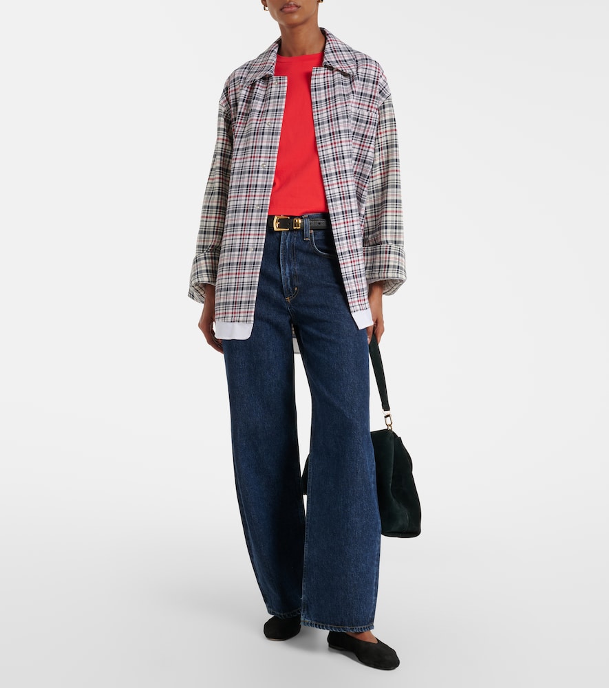 Adine cropped cotton jersey T-shirt