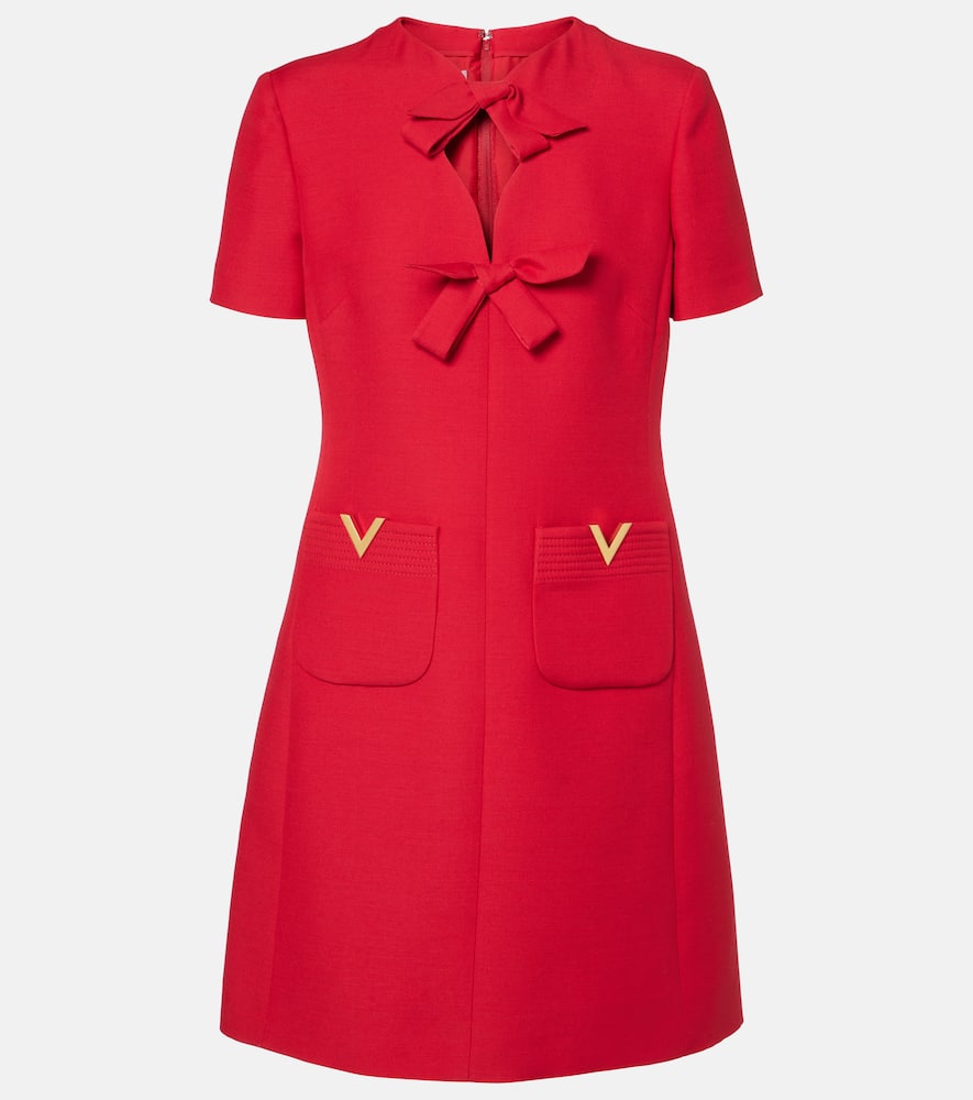 Crepe Couture bow-detail minidress