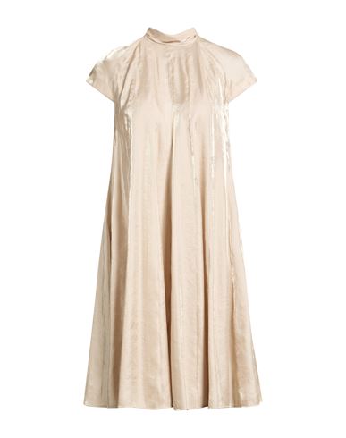 Woman Midi dress Beige Size 4 Viscose, Polyester