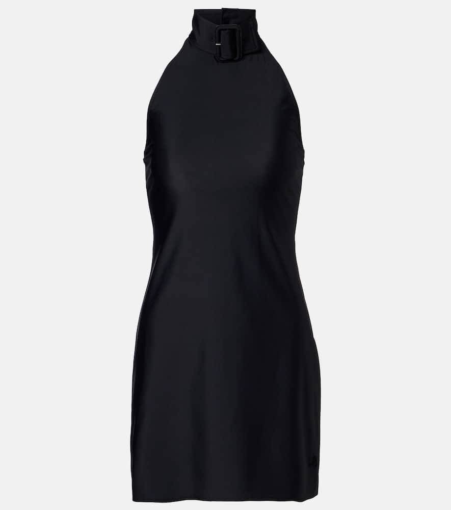 Courrèges Buckle-detail jersey minidress