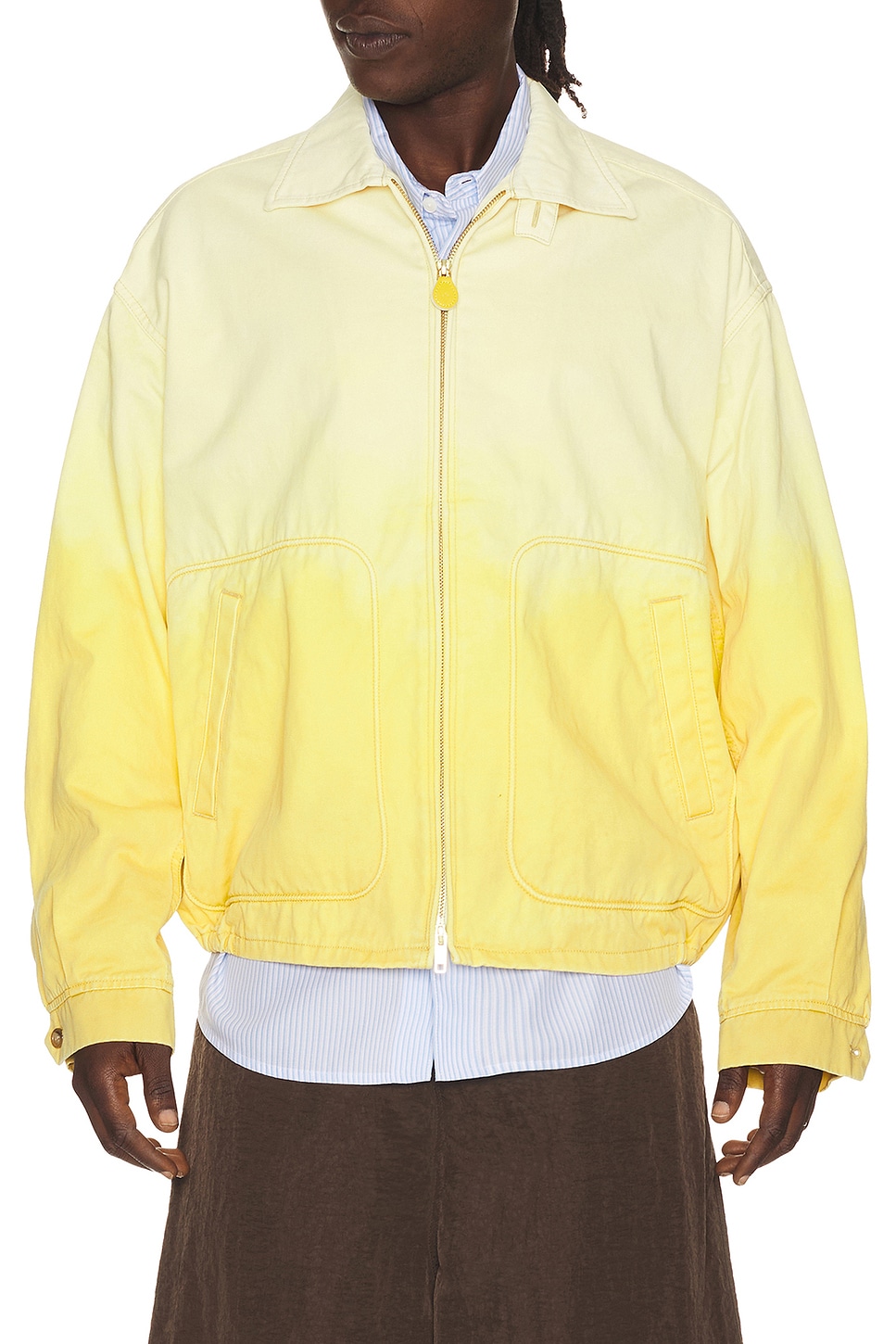 Beams Plus Short Blouson Gradation Print in Yellow - Lemon. M also in