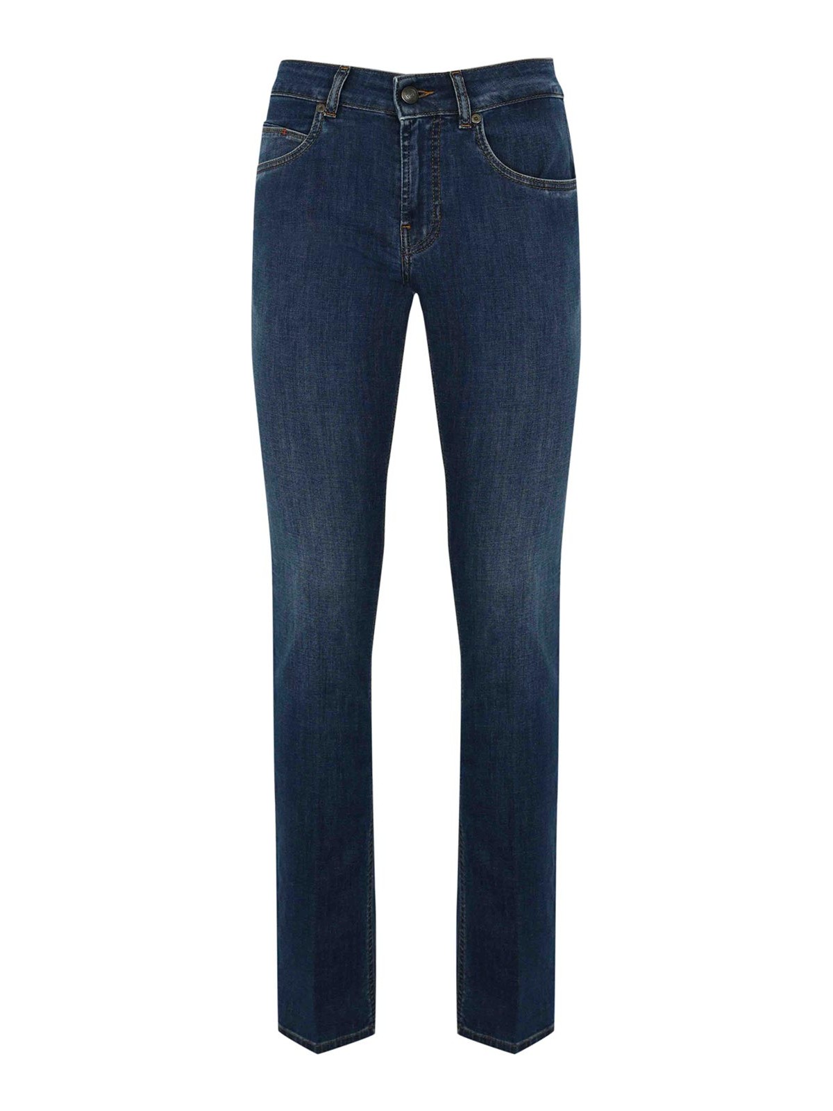 Blue Cotton Denim Jeans