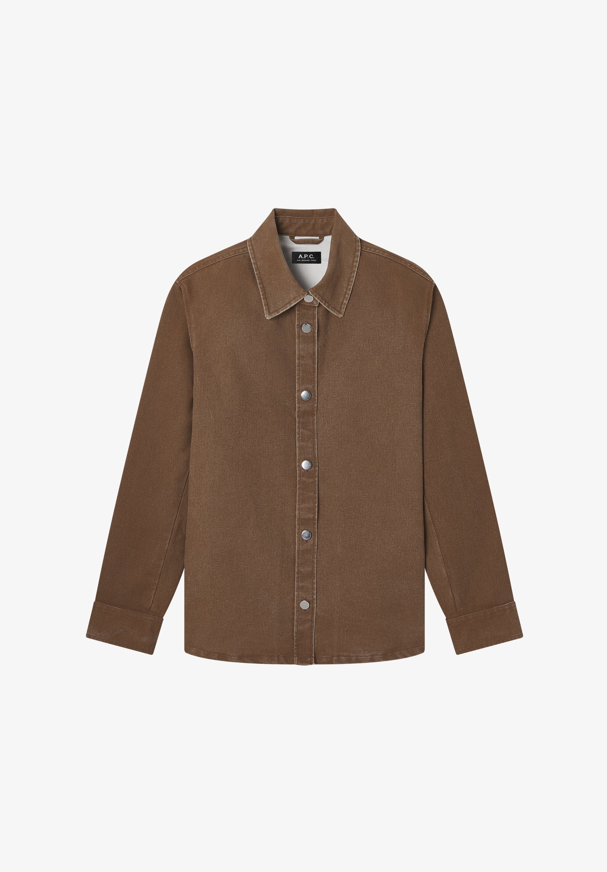 A. P.C. Men's Button-down jacket Size: Extra Small in Brown