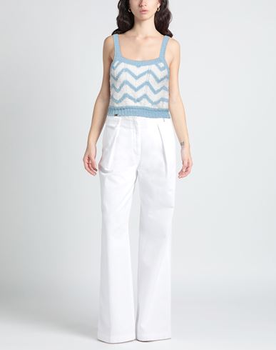Woman Top Sky blue Size 4 Cotton, Polyester