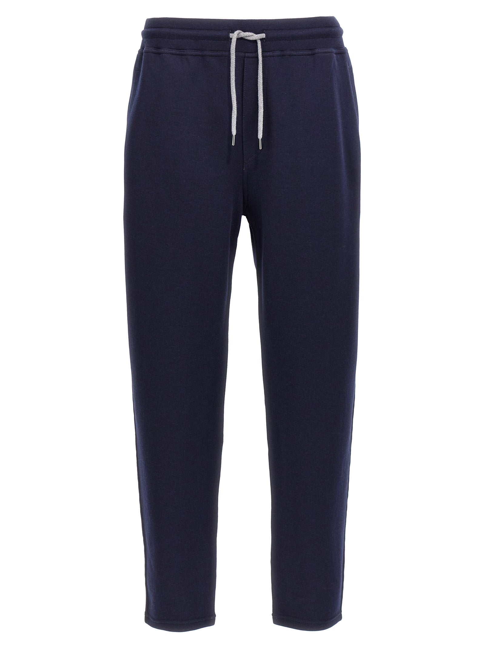 Cotton-Blend Joggers — Navy