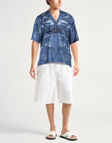 Man Shirt Navy Size S Silk