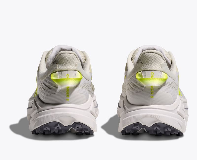 HOKA Men's Challenger 8 Shoes in White/Neon Hoka Citrus