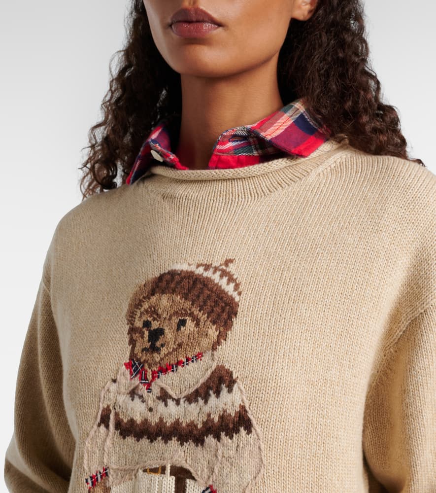 Polo Bear cotton and wool-blend sweater