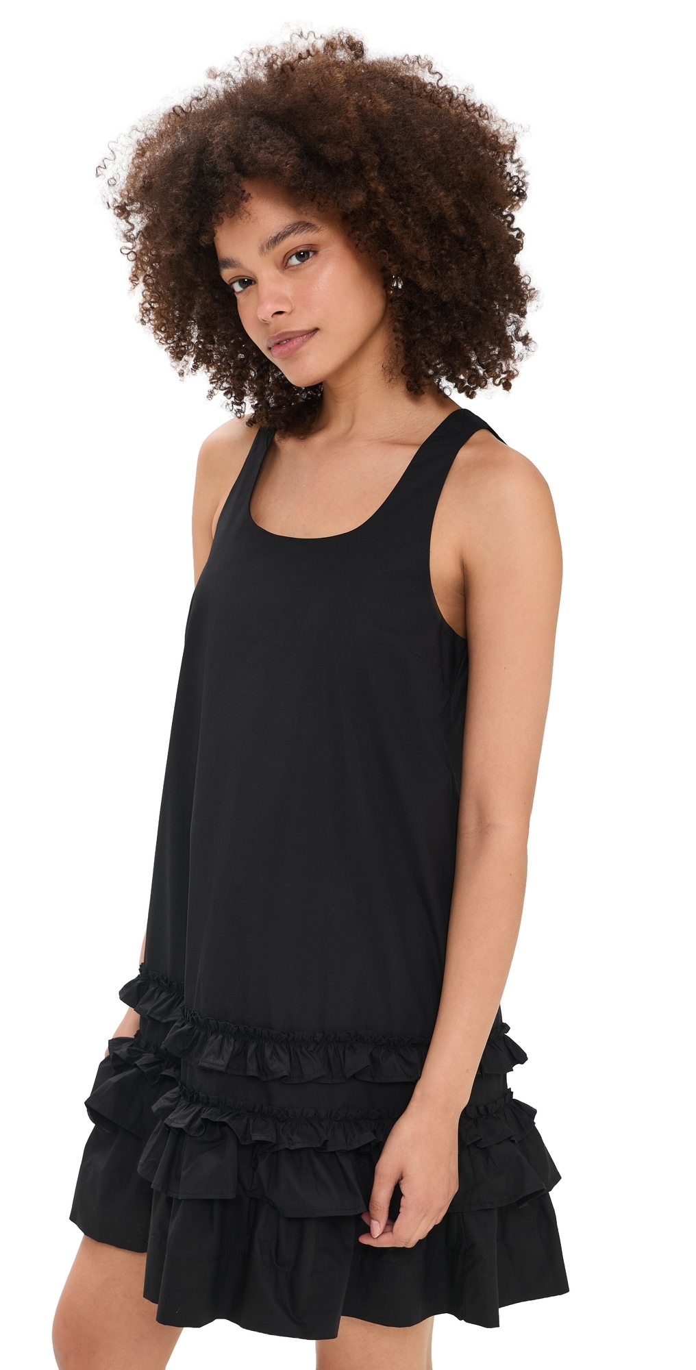 U Neck Mini Dress Black