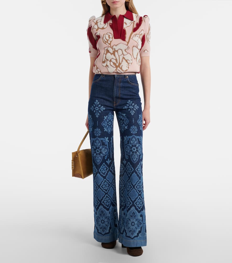 Pumped Up floral polo sweater