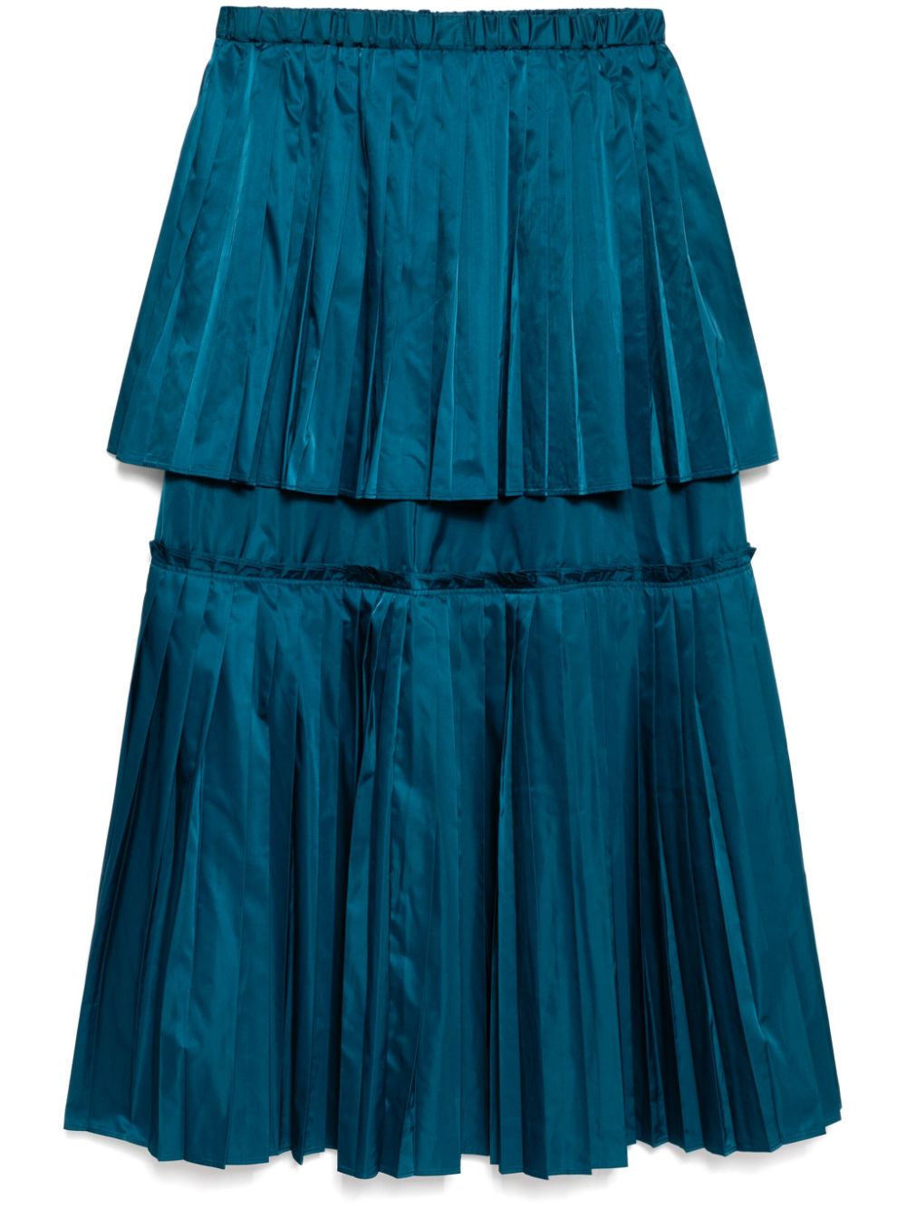 Two layer pleated skirt - Black