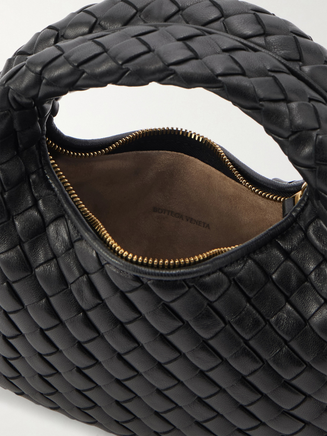 Intrecciato Leather Tote - Black