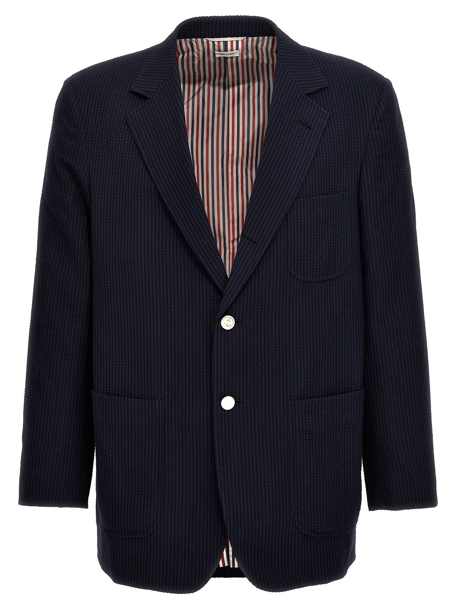 Single-breasted Seersucker Blazer