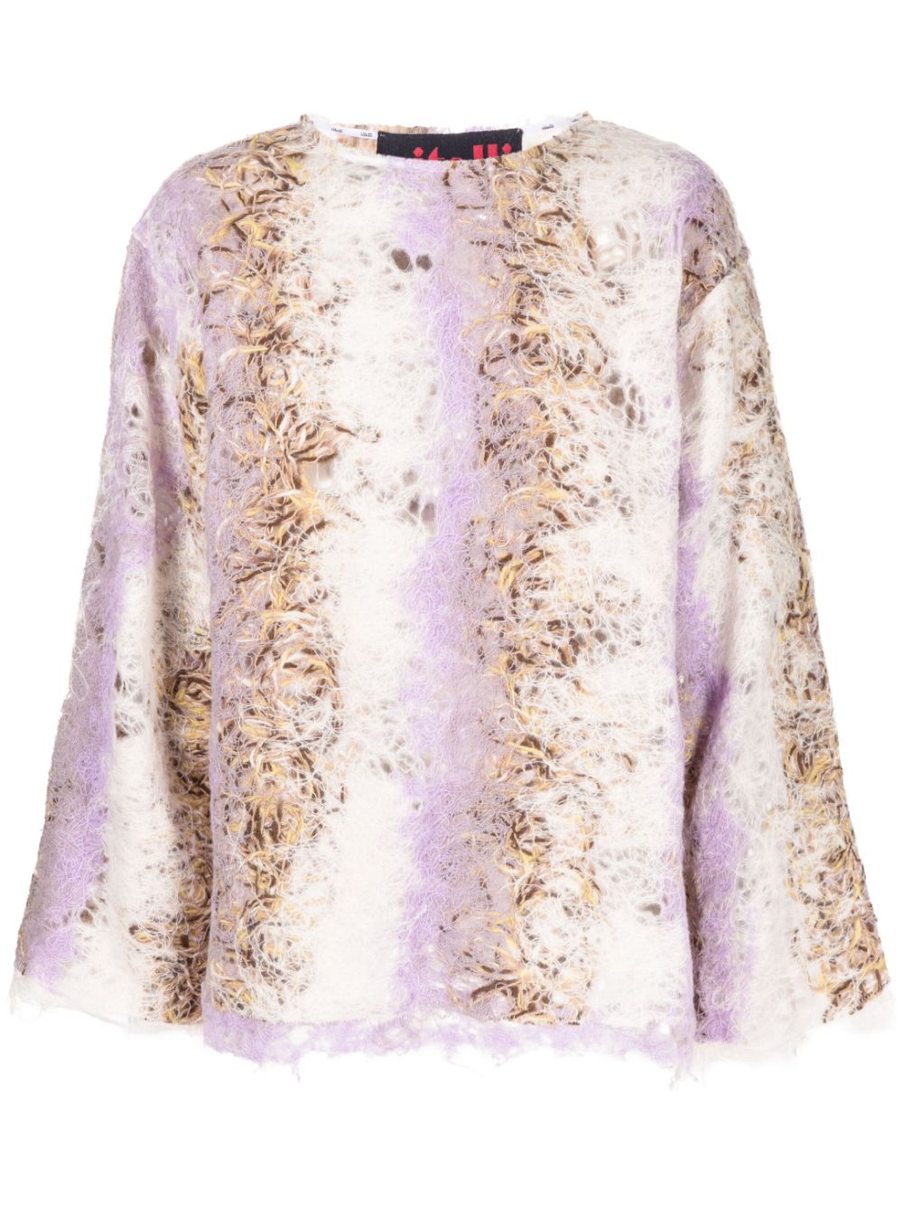 Gradient-effect knitted jumper - Purple