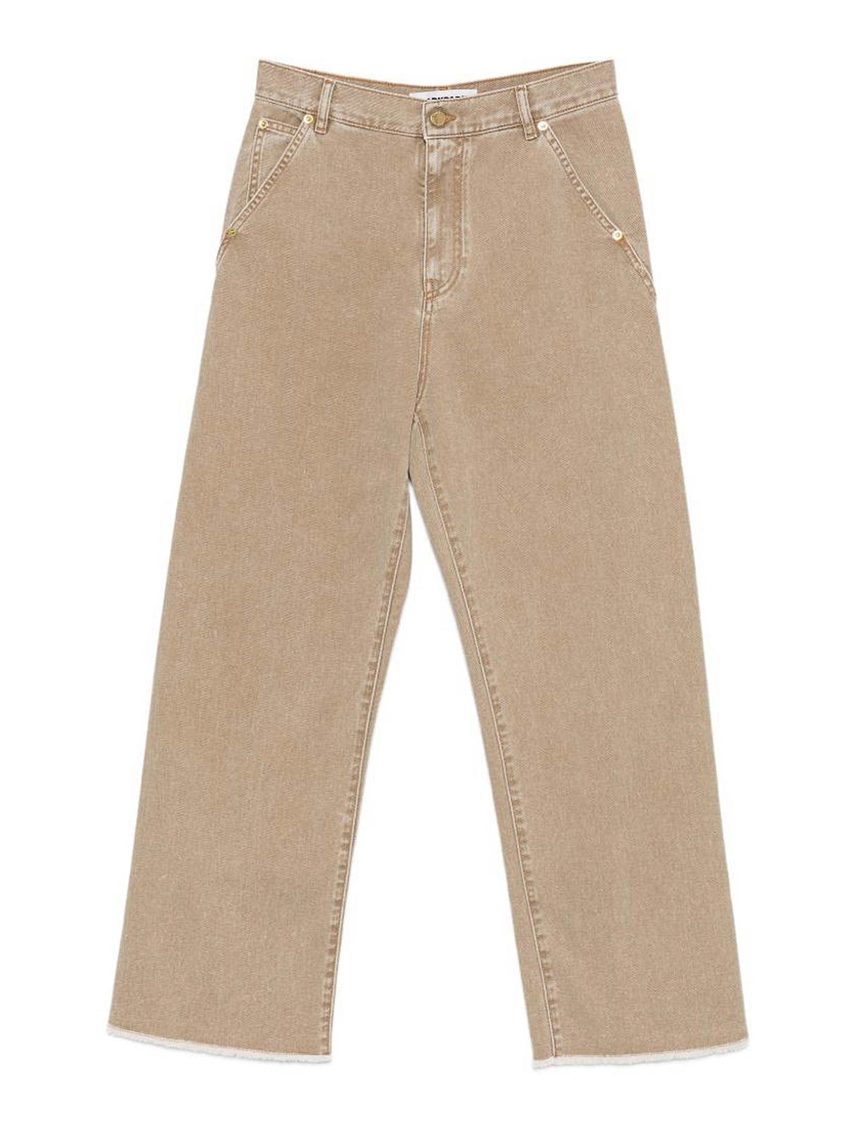 Sienna wide-leg jeans in camel cotton