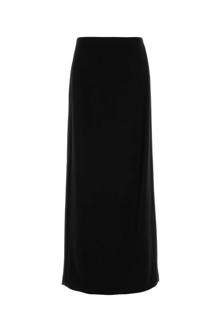 Black Stretch Cady Skirt