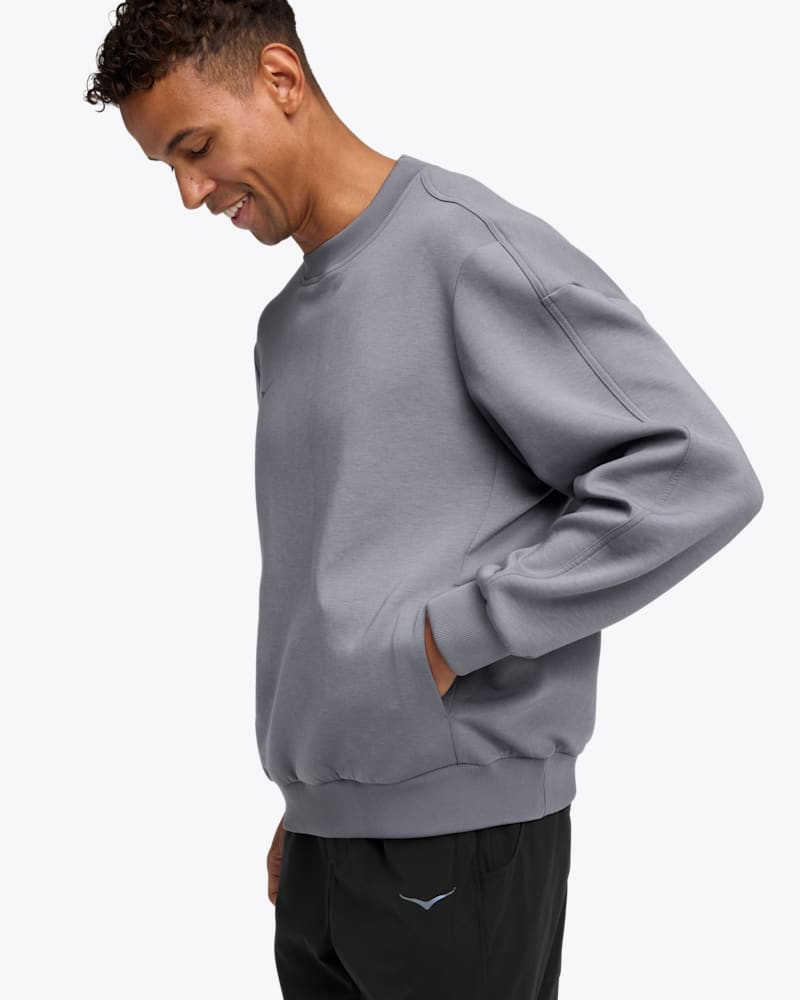 HOKA Men's Kaitoro Knit Crew in Grey Skies