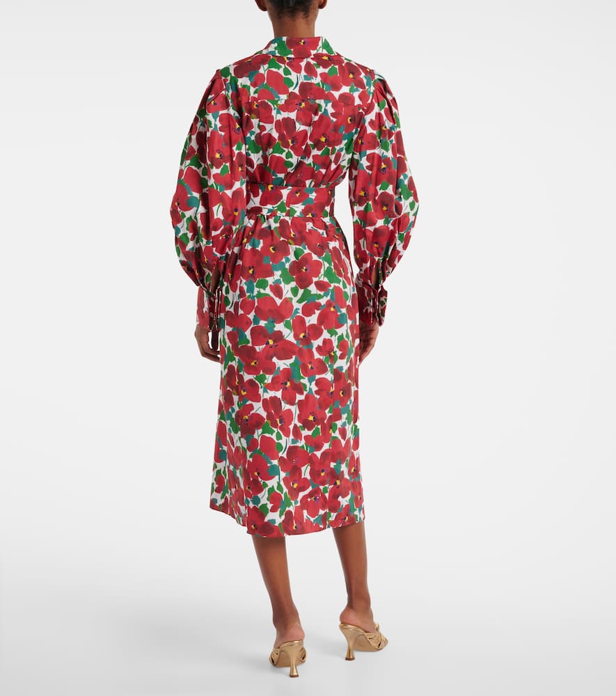 Carolina Herrera Floral cotton-blend shirt dress