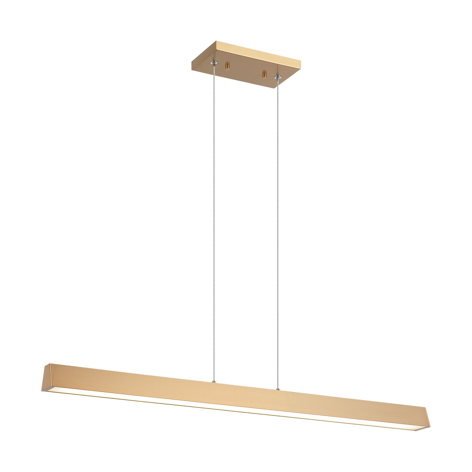 Aged Gold Brass LED Chandelier from the Isosceles Collection