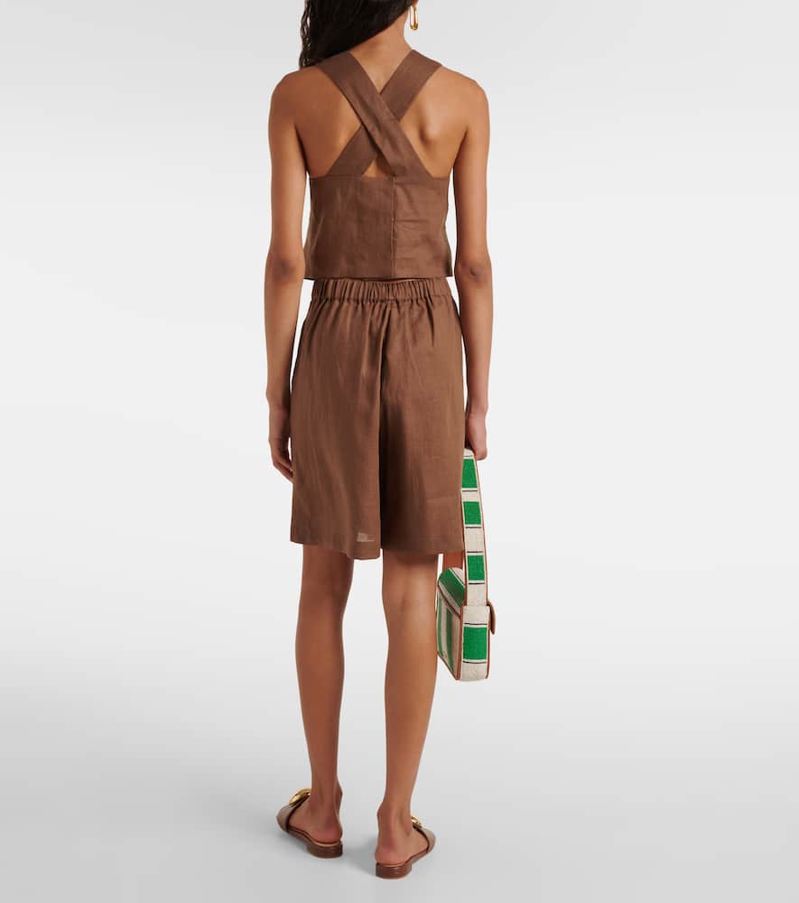 Cozumel linen tank top