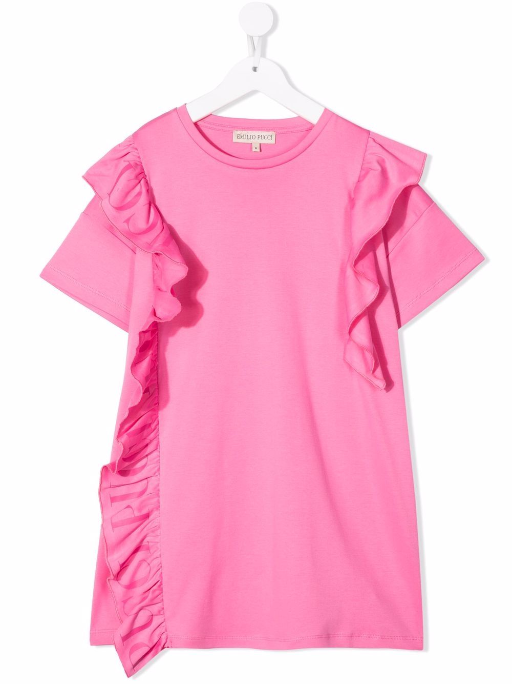 Ruffled T-shirt dress - Pink