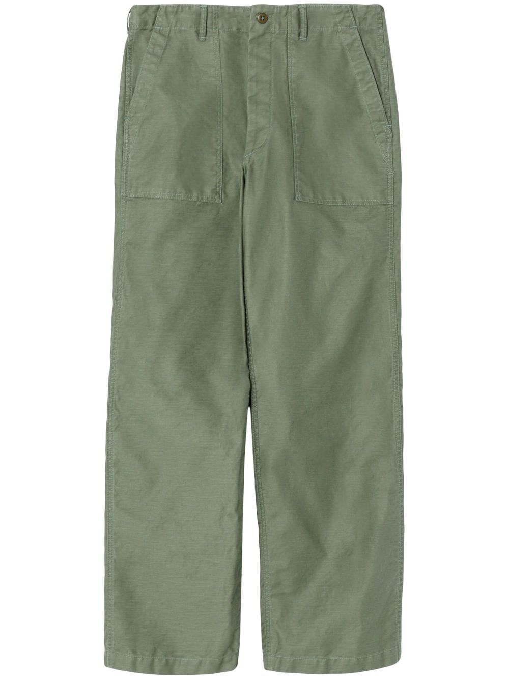 Straight-leg utility trousers - Blue