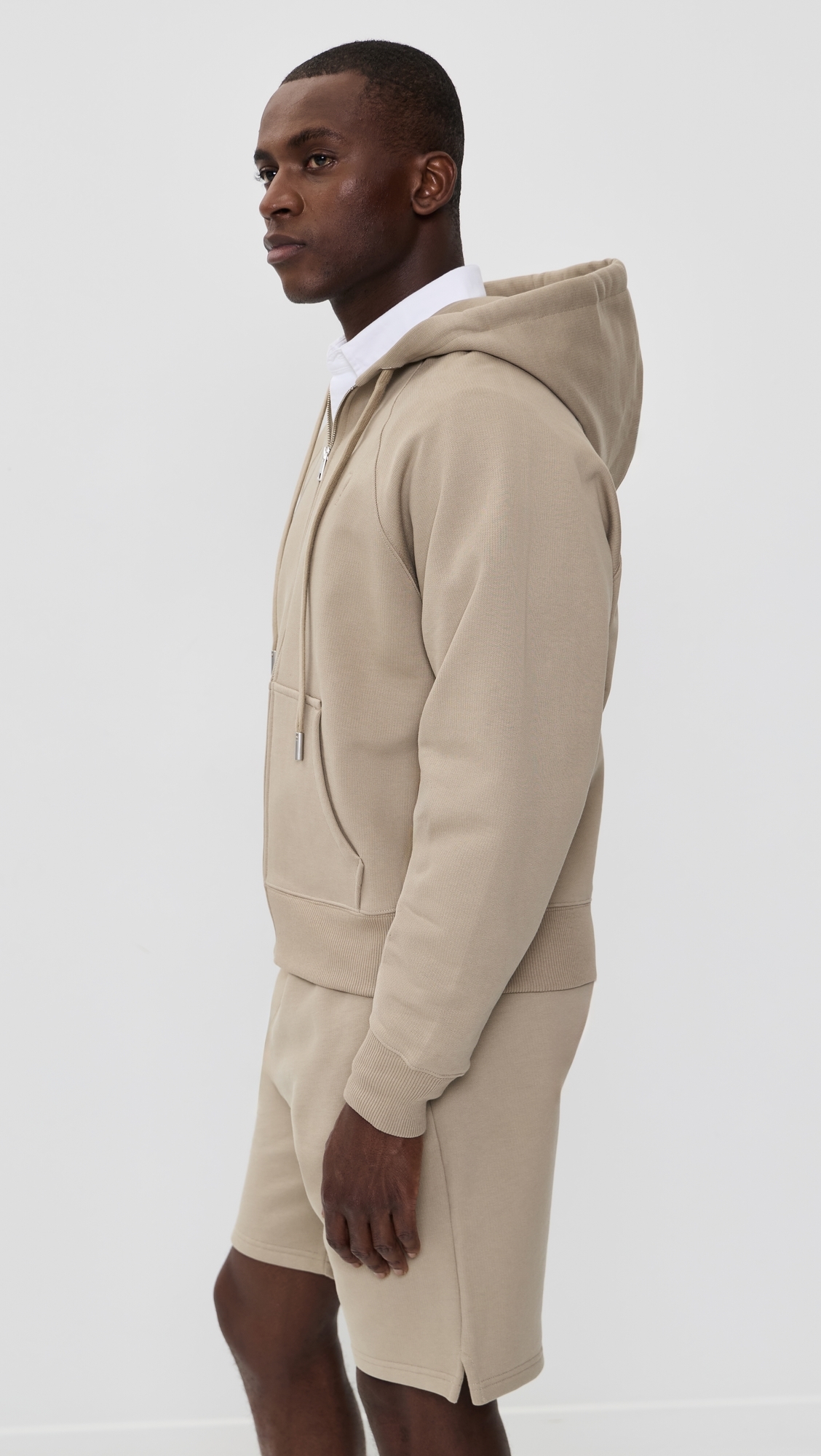 ADC Zip Hoodie Beige Taupe