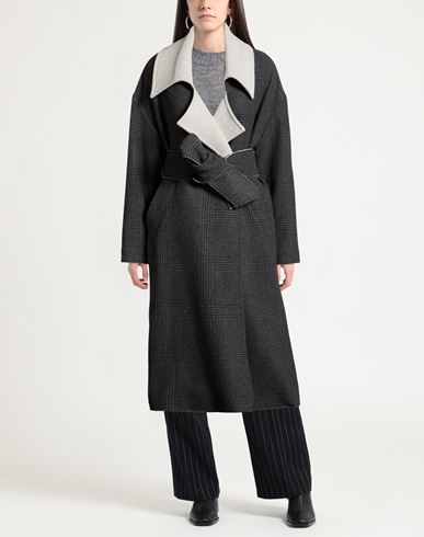 Woman Coat Grey Size 4 Wool, Polyamide