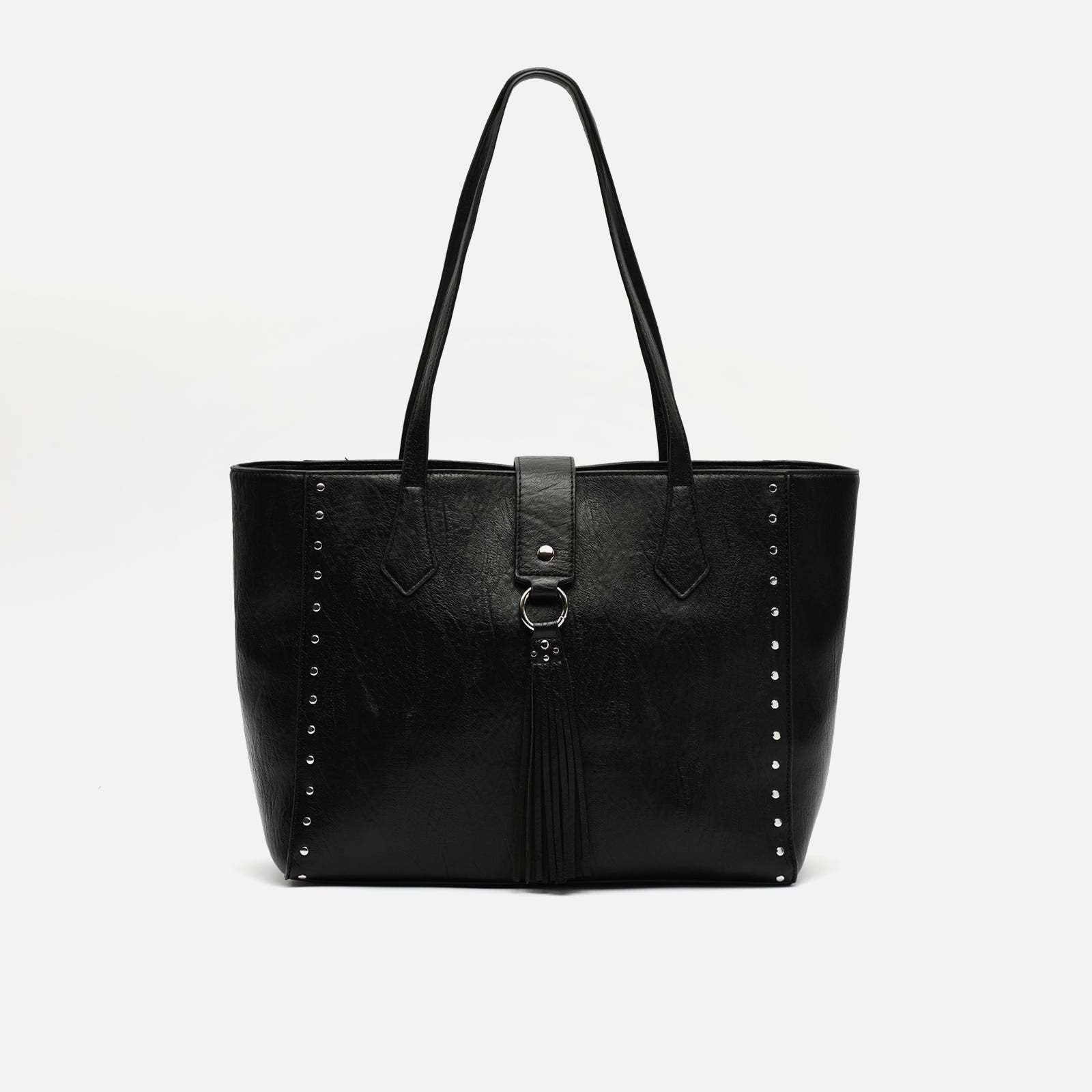 Misako Diones Large shopper bag with metallic details Brown