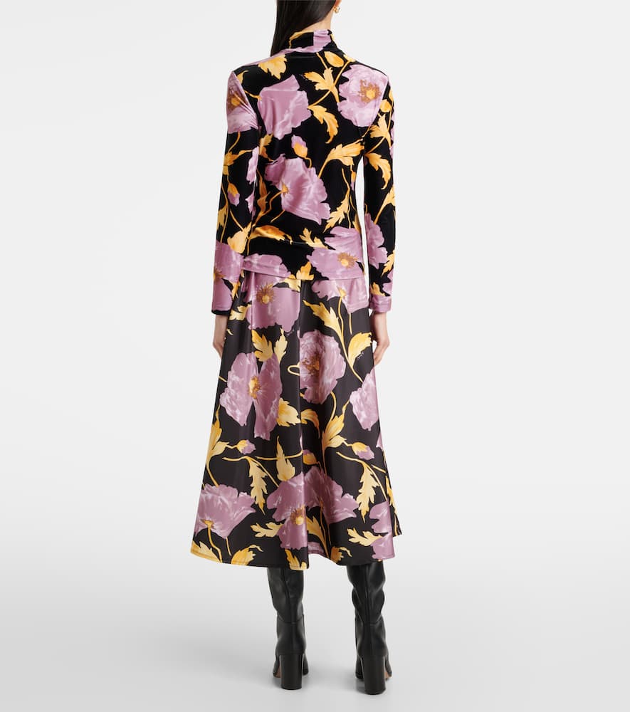 Floral turtleneck top