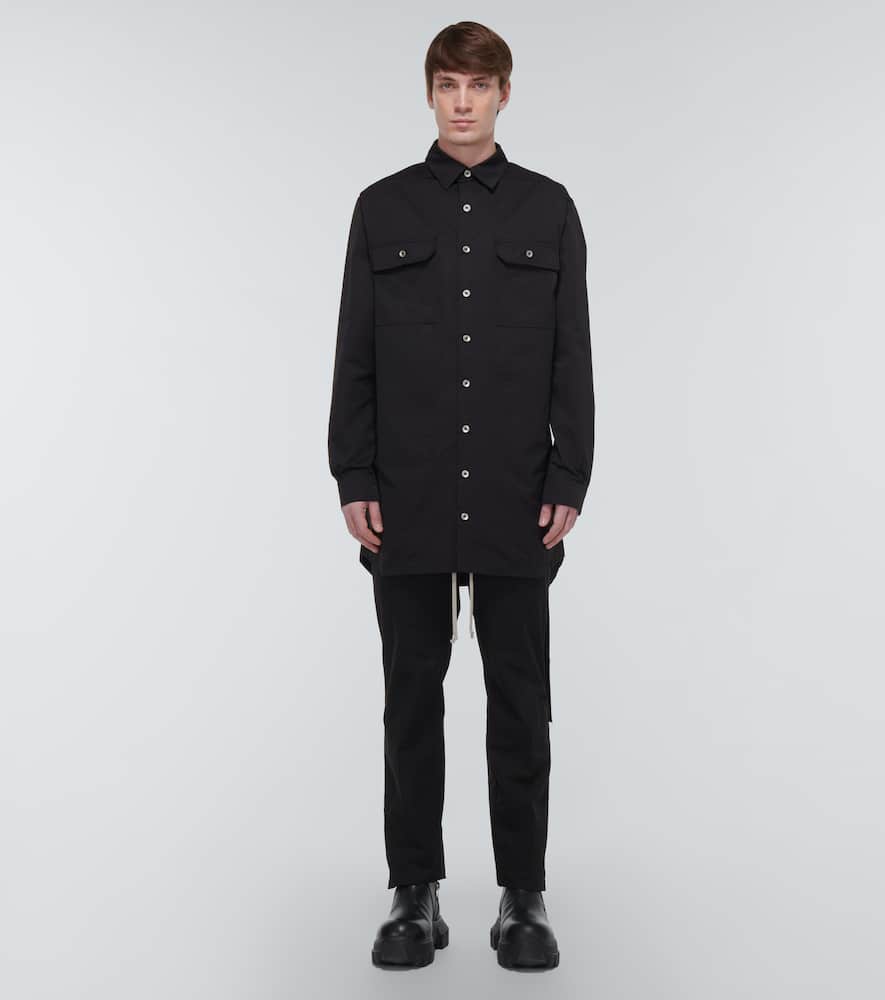 Cotton-blend poplin overshirt