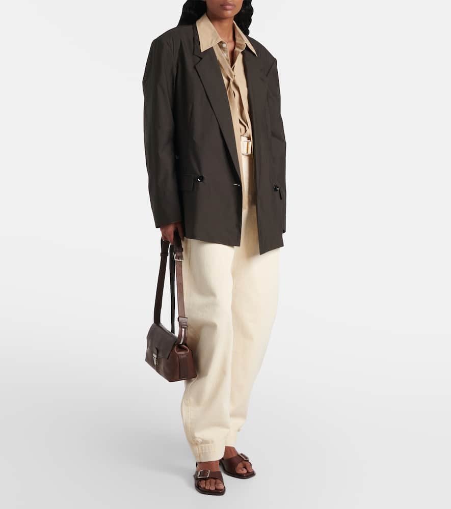 Lemaire Belted cotton and silk blazer