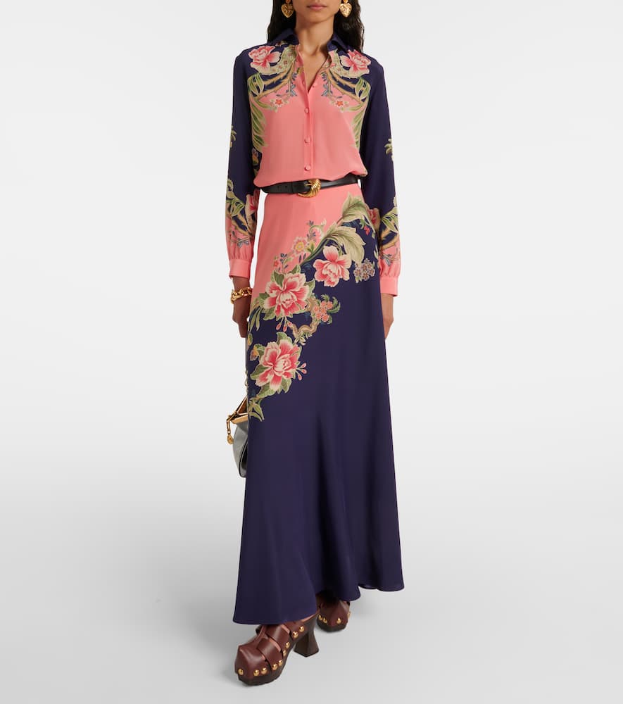 Printed silk shirt