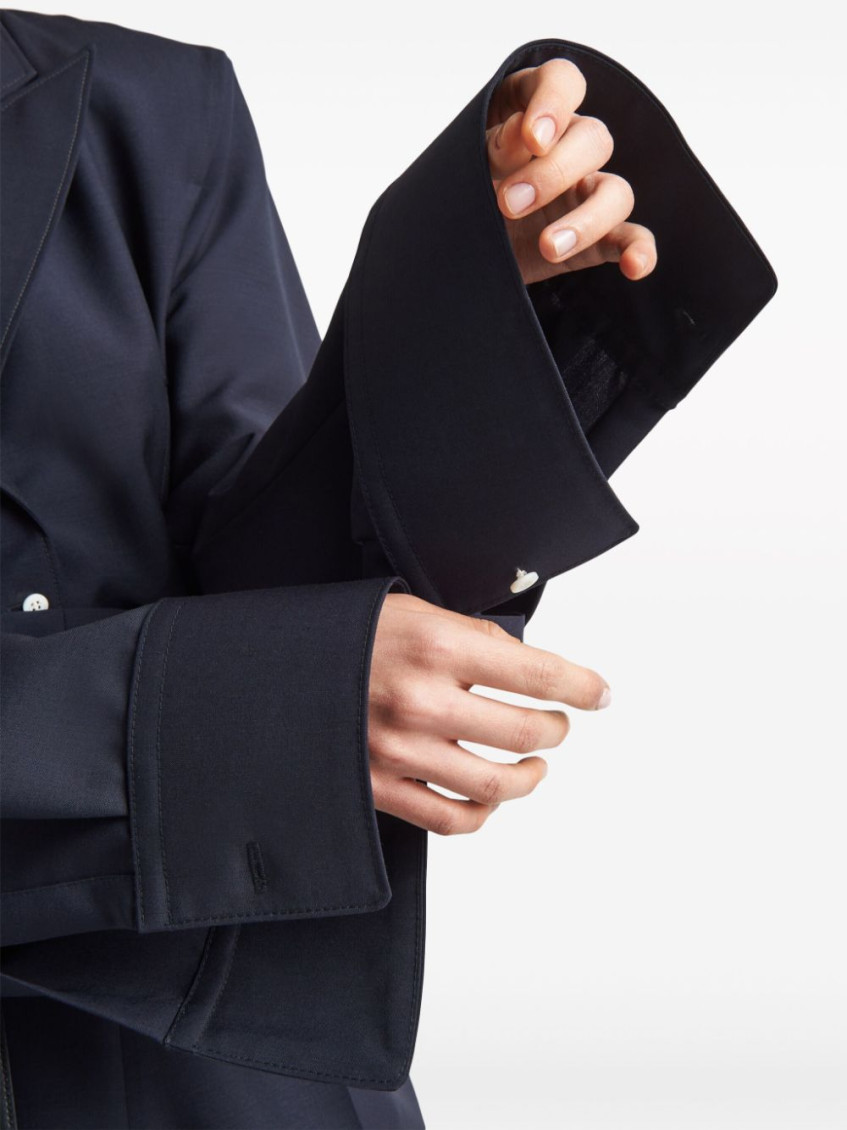 Single-breasted Belted Shirt Jacket