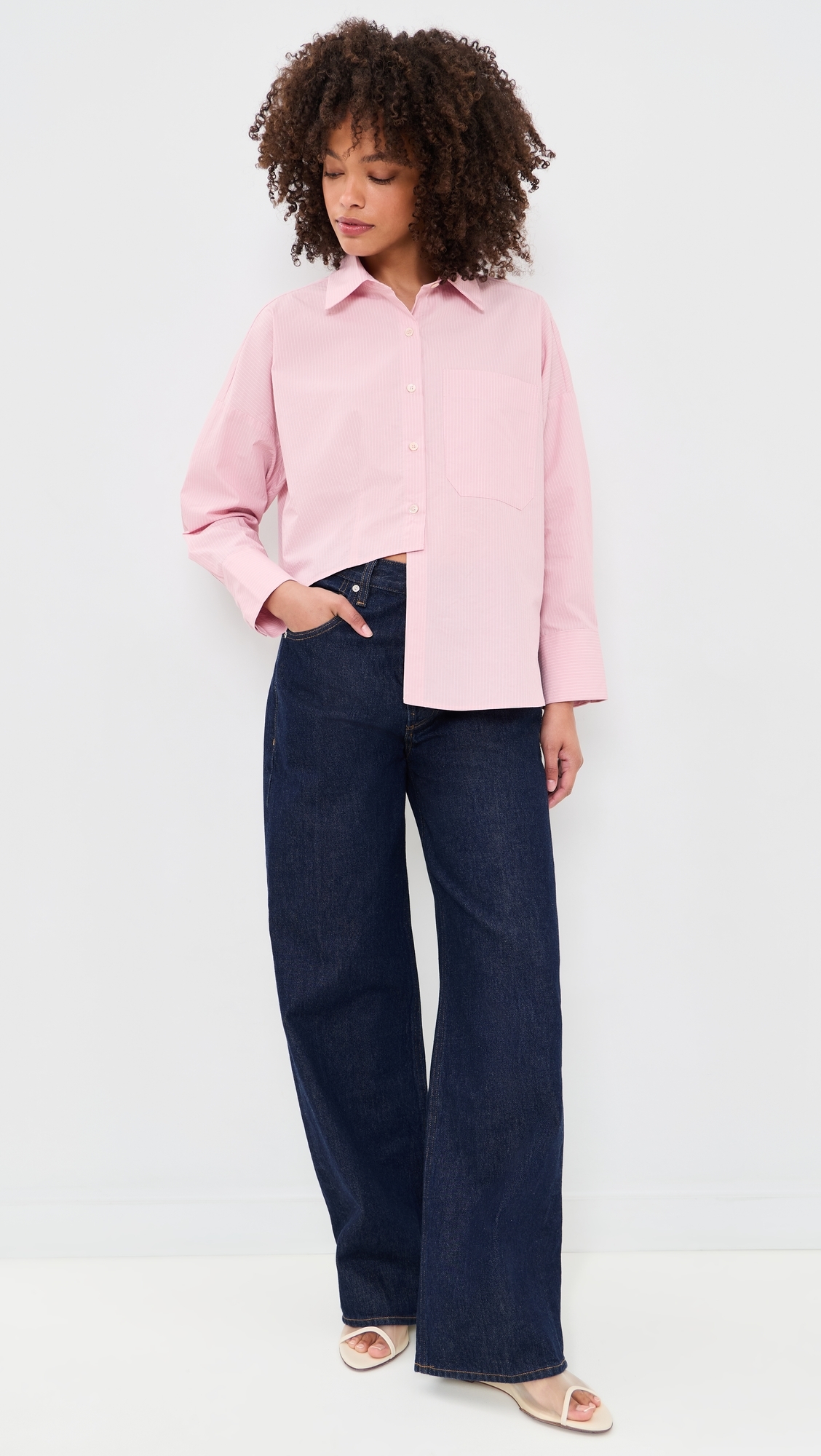 Carter Button Down Shirt Pink Stripe