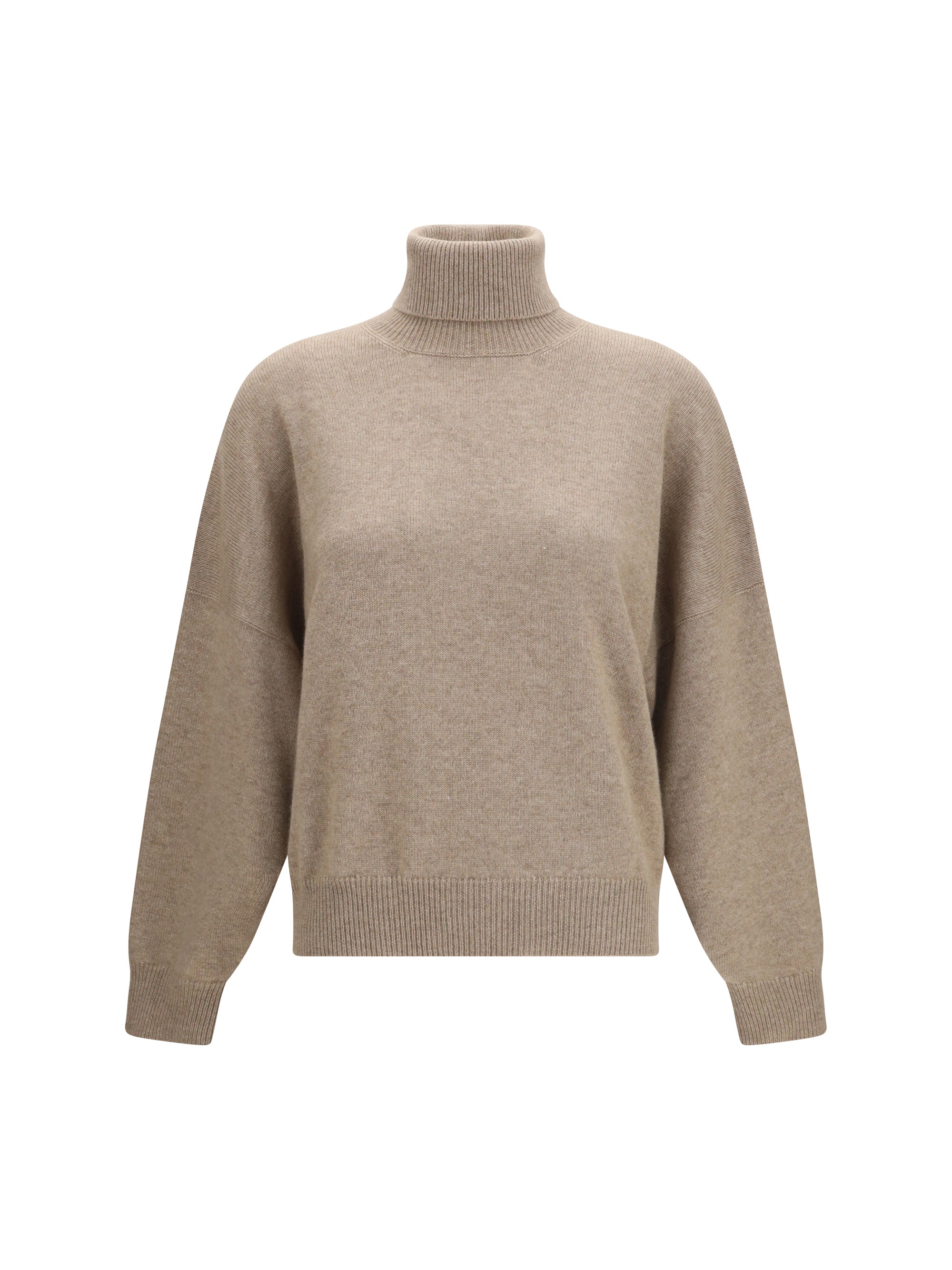 Cashmere Turtleneck Sweater — Brown