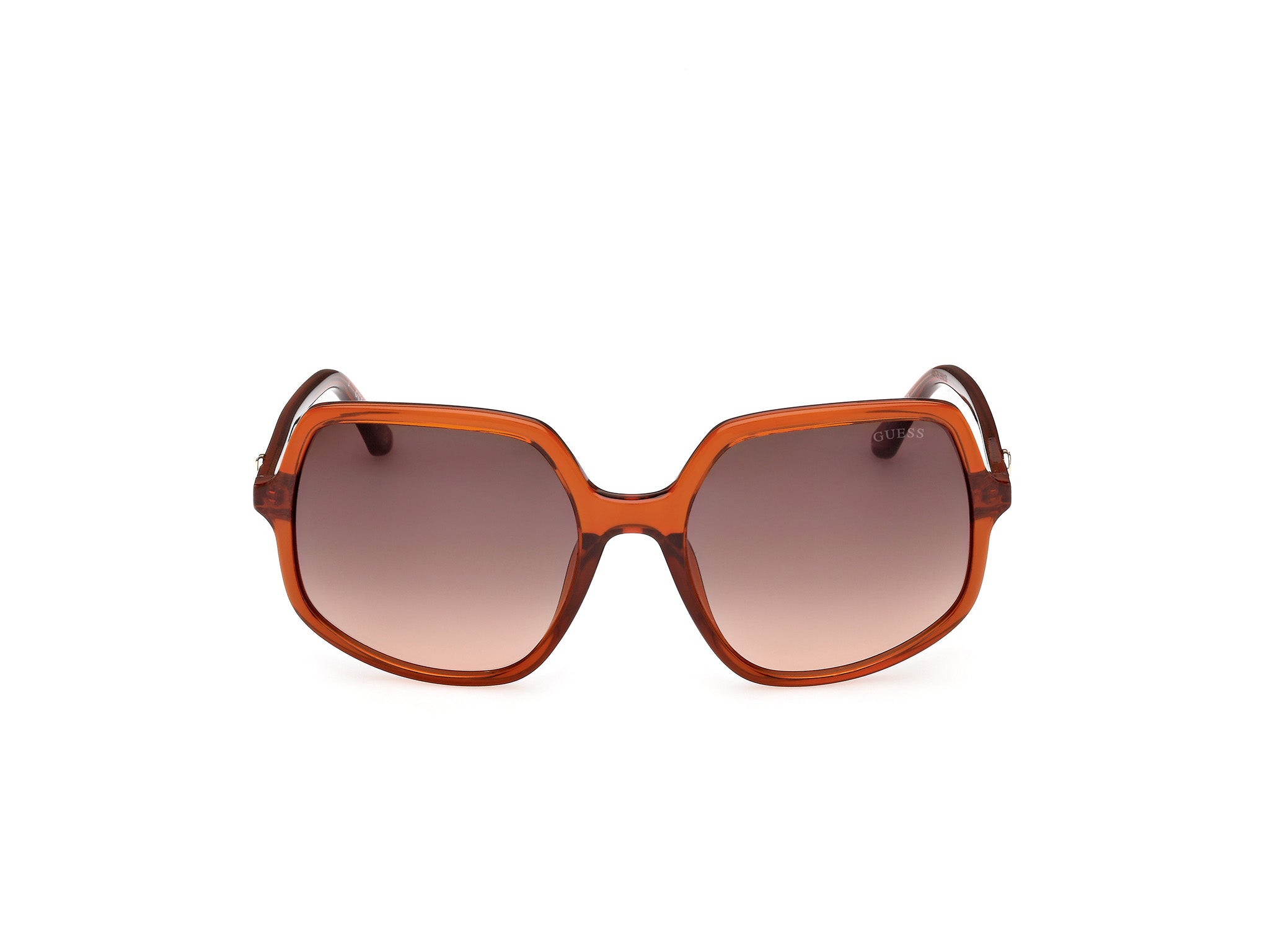 Guess Mujer Guess GU00257 44F Gafas de sol Inyectado Naranja Marrón Cuadrada Norma