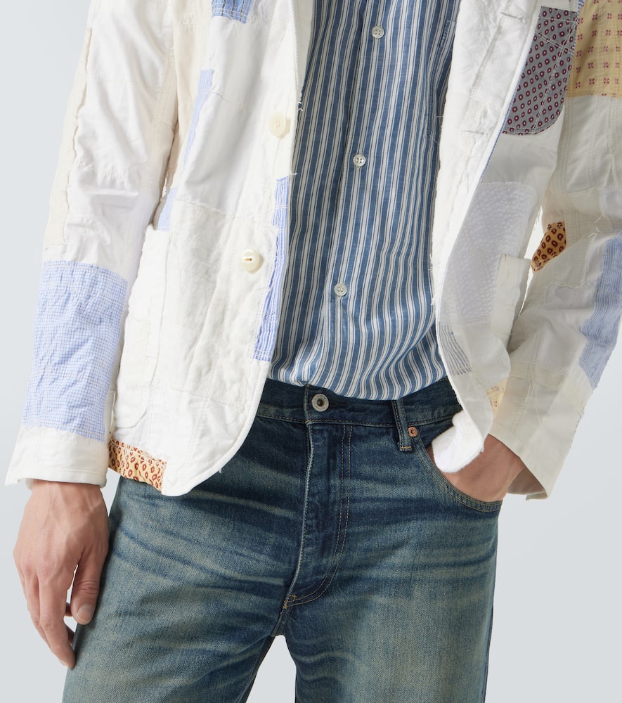 Faded straight jeans