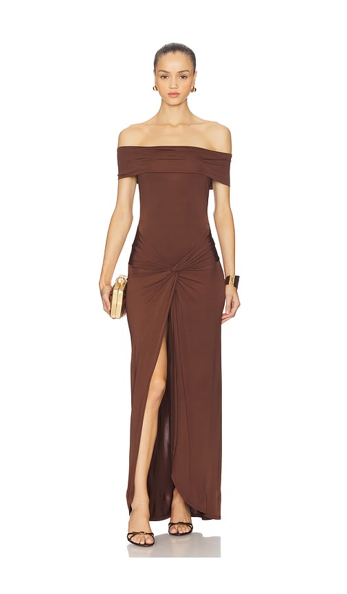 Lovers and Friends Bria Maxi Dress in Brown. XS. Also in L, M, S